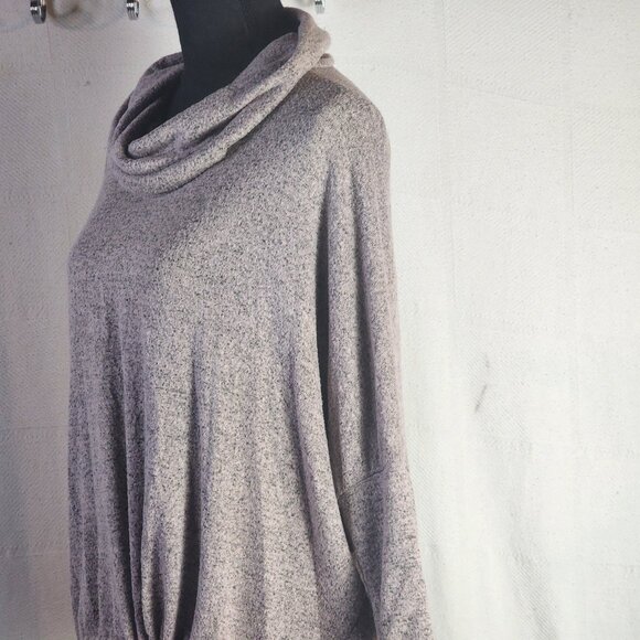 Green Envelope Los Angeles Pink Marled Drop Shoulder Cowl Rayon Poly Span Top L - Picture 7 of 16